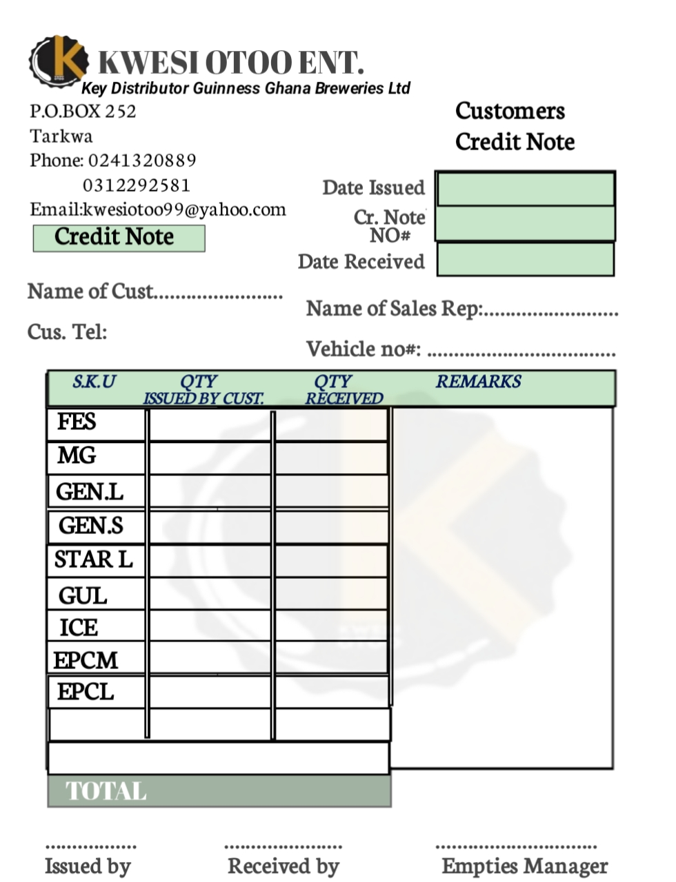 Receipt Book & Invoice Design