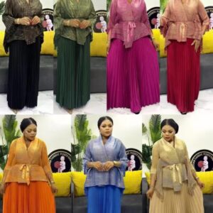 LUXURY MIYAKE TOP AND SKIRT