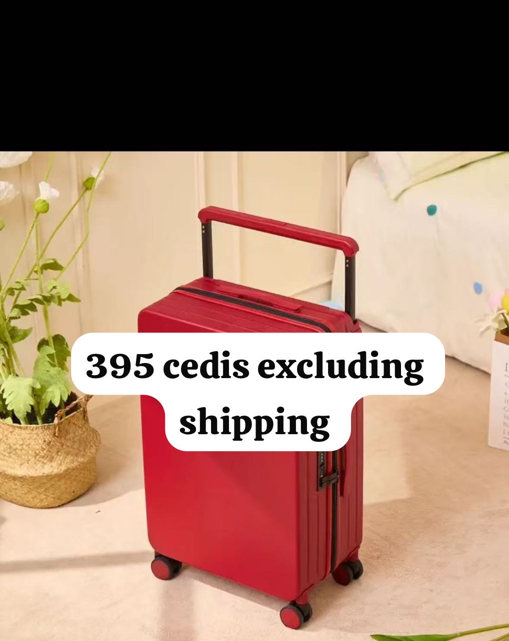 Travel Suitcase with USB Charging Port & Cup Holder