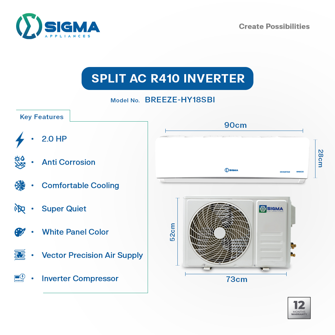SIGMA 2.0hp Inverter R410